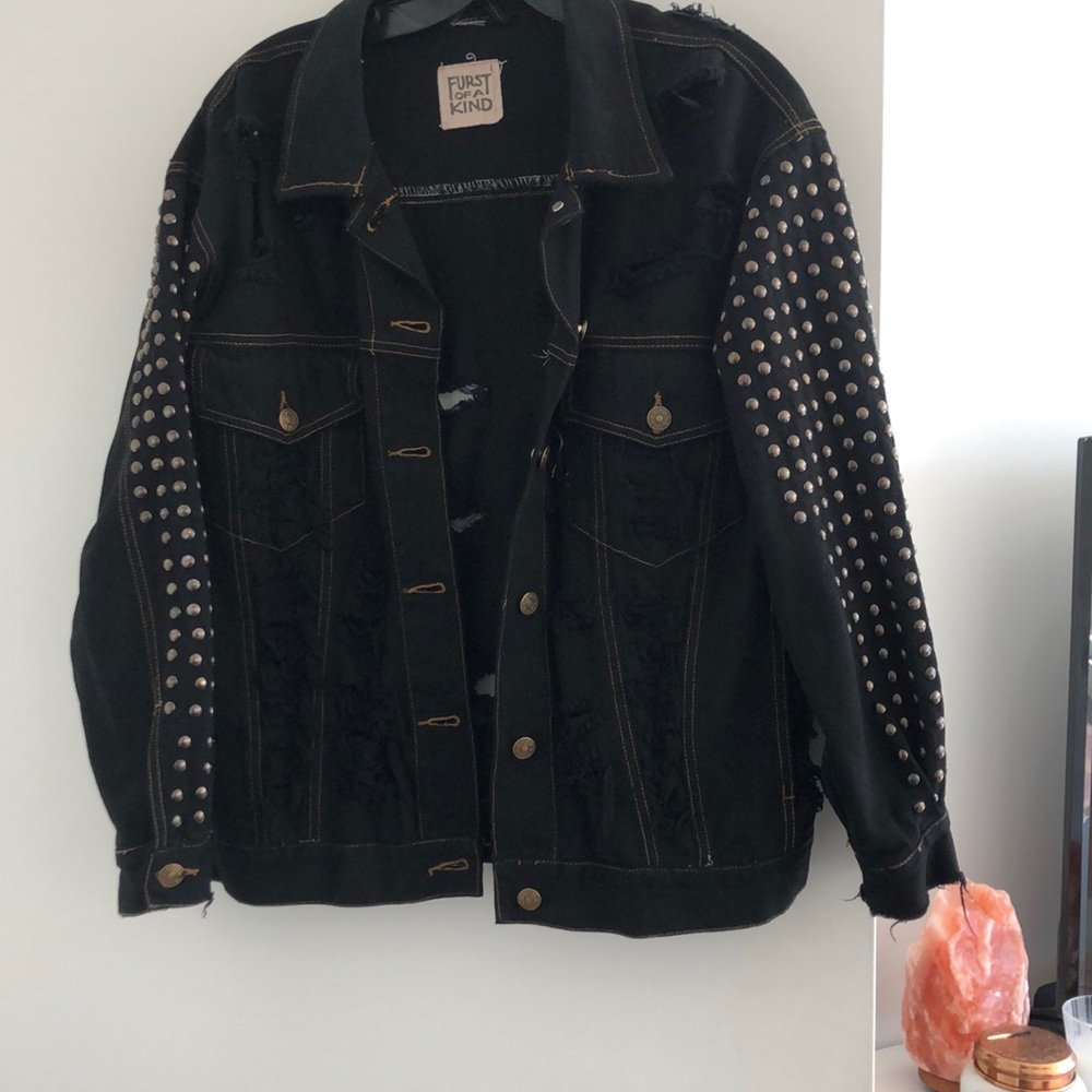 Distressed furst of a kind (LF) denim jacket